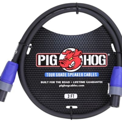 Pig Hog Speaker Cable Speakon to Speakon - 3 ft.