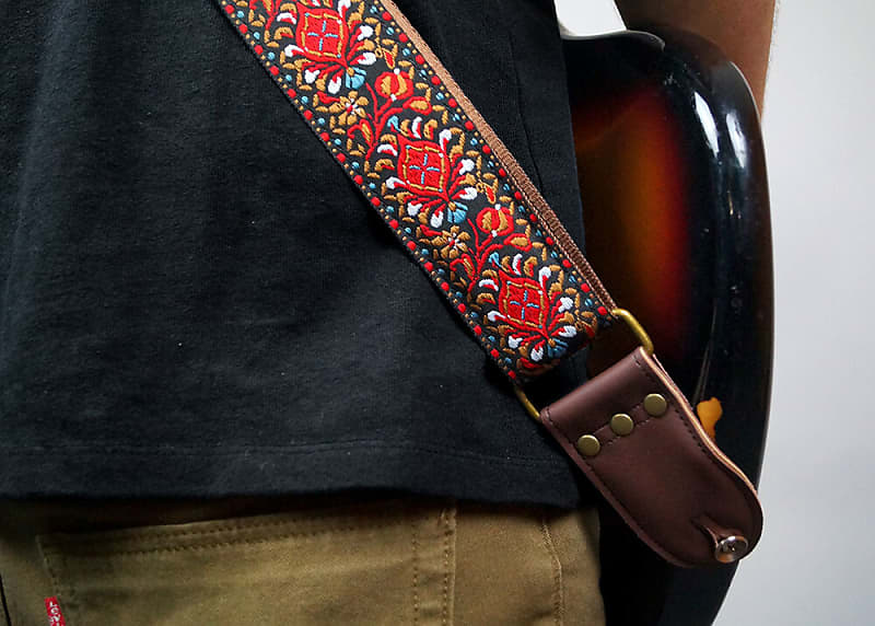 Classic Hendrix Style Hippie Weave Seatbelt Guitar Strap