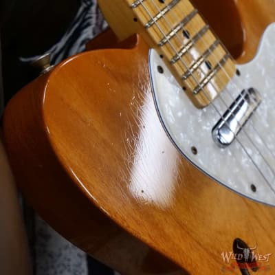 Fender Custom Shop 1968 Thinline Telecaster with Bigsby 1-Piece Kalamazoo Mahogany Body Journeyman Relic Aged Natural 6.95 lbs image 9