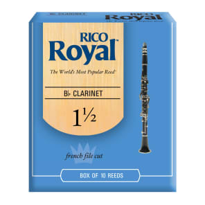 Rico RCB1015 Royal Bb Clarinet Reeds - Strength 1.5 (10-Pack)