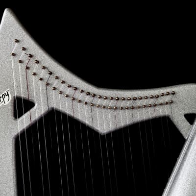 USED - 27 String Artemis Harpy - Electric-Acoustic Harp - Silver image 5