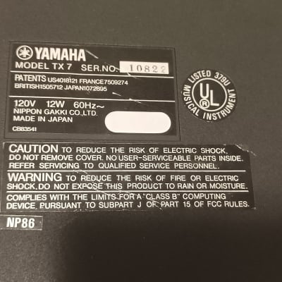 Yamaha TX-7 FM Synthesizer image 6