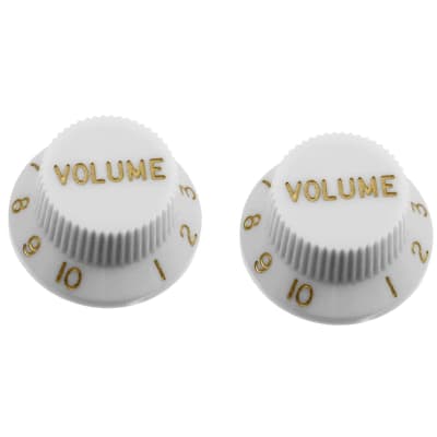 Allparts PK-0154-025 Set of 2 White Volume Knobs image 1