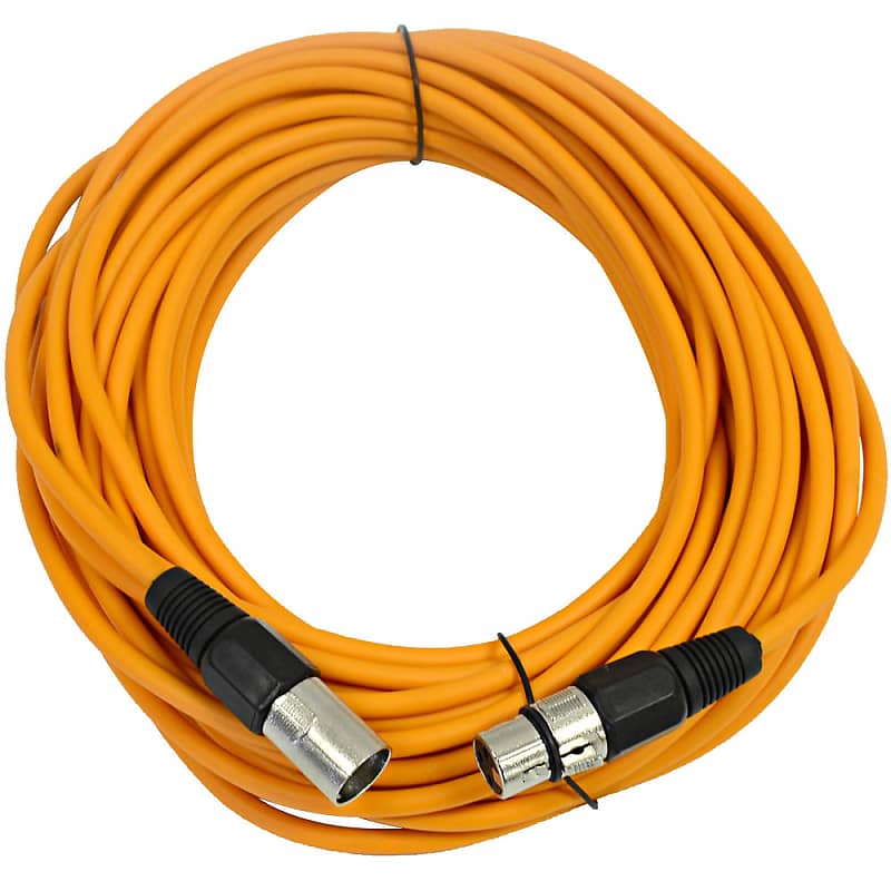 SEISMIC AUDIO Orange 50' XLR Microphone Cable - Patch image 1