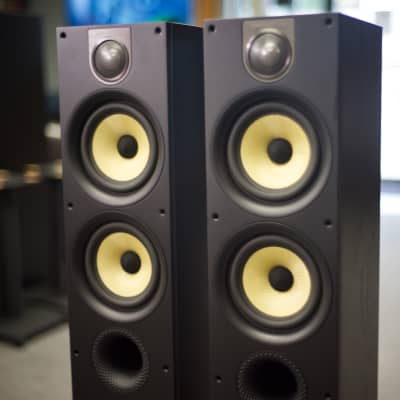 B&W 684 S2 Floor Standing Speaker Pair Black Ash -Demos w/ Full