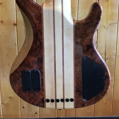 Wolf S9-6 6 String Fretless Bass (Left Handed) - Quilted Bubinga (#2) image 13