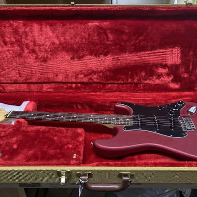 Fender Stratocaster Standard-w/Lightning Flame Neck-Satin Candy Apple Red w/Hard case image 6