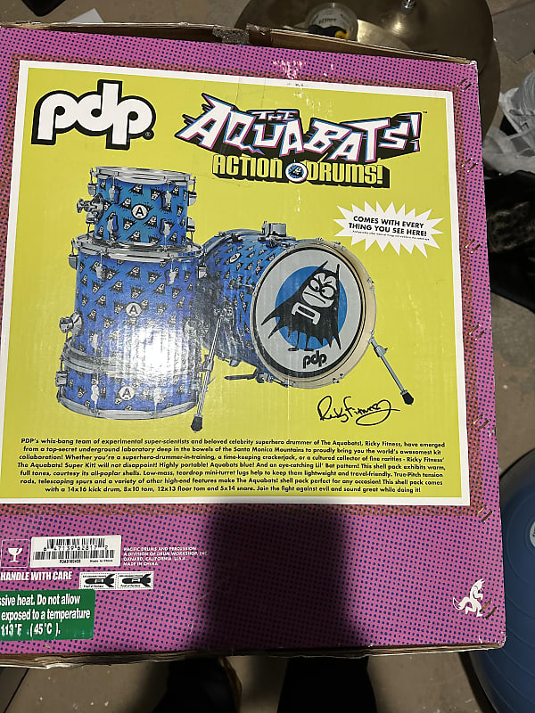 PDP Aquabats Action Drums 4-Piece Shell Pack Cyan 2023 - Cyan Blue