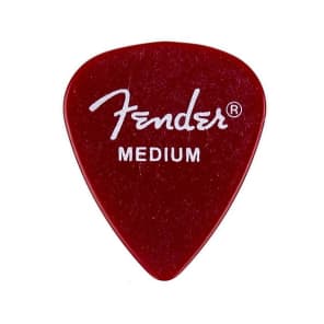 Fender California Clear Picks, Medium, Candy Apple Red, 12 Count 2016