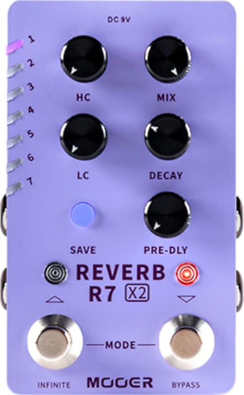 Mooer R7 X2 Reverb Effects Pedal image 1