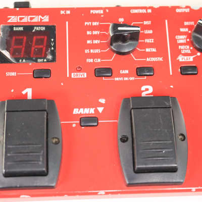Zoom GFX-1 Mid-90s" - Gloss Red Multi-Effects Guitar Effect Pedal -  Stage and Studio image 3