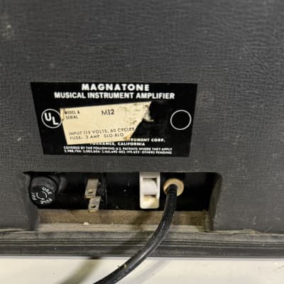 Magnatone M12 Bass Tube Amp 1960's - Black image 5