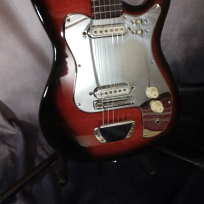 Kawai Vintage Made in Japan Offset Body Electric Guitar 1960s - Red Burst image 1