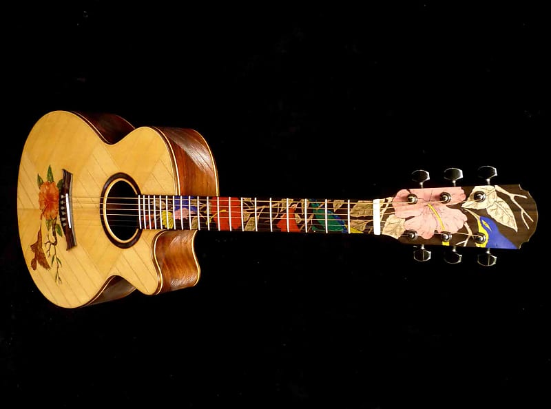 Blueberry Handmade Acoustic Guitar Grand Concert Cutaway Built to Order - 90 Day Delivery image 1