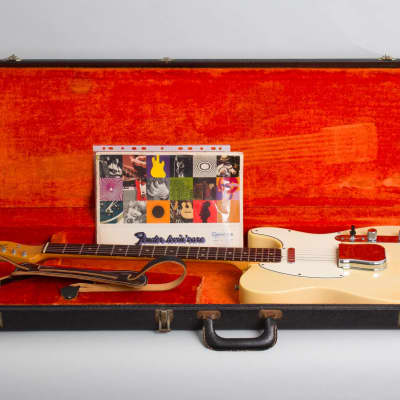 Fender Telecaster Solid Body Electric Guitar (1966), ser. #132499, original black tolex hard shell case. image 10