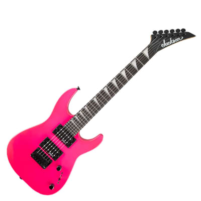 Open Box Jackson JS Series JS1X Minion Dinky 2/3 Scale Guitar - Neon Pink