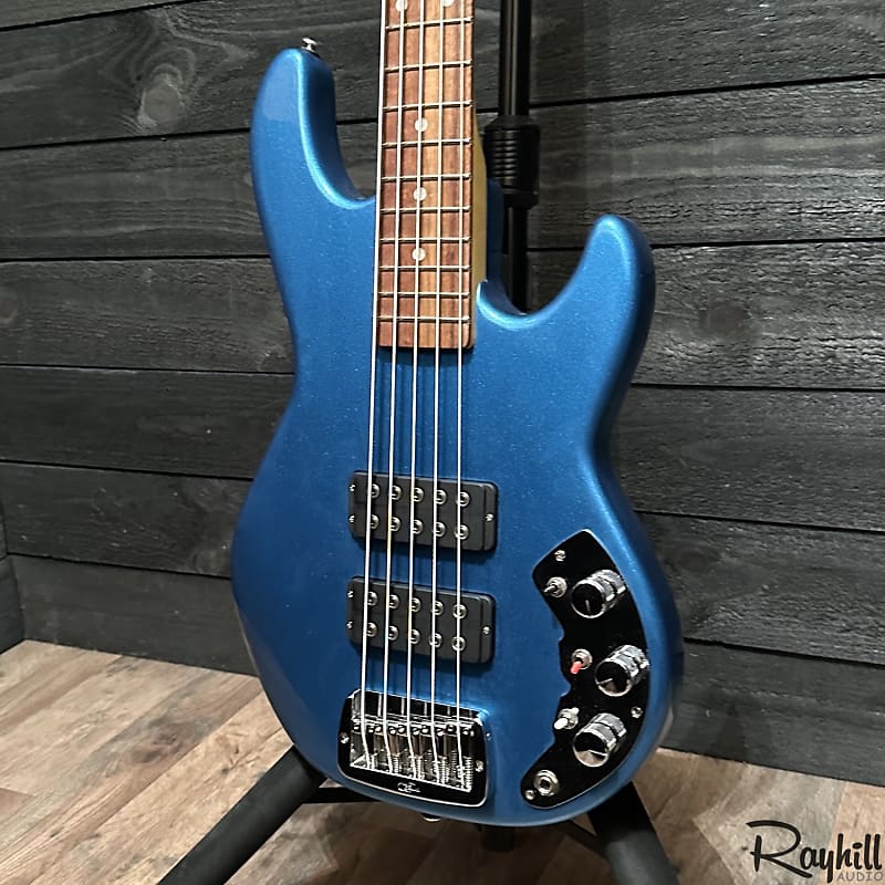 G&L USA CLF Research L-2500 5 String Metallic Blue Electric