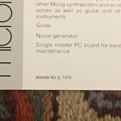 Moog Micromoog - 1976 dealer pamphlet/spec sheet image 3