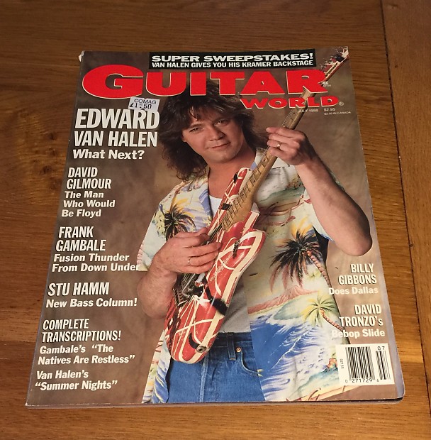 Guitar World July 1988 Van Halen Van Halen Dave Gilmour Joe Reverb