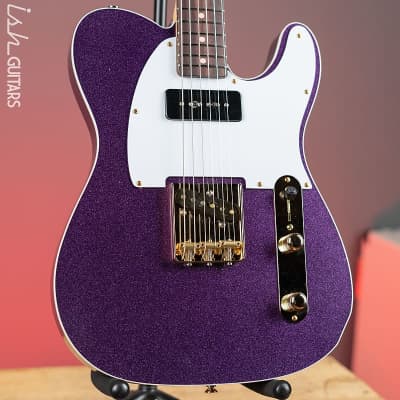 LSL Bad Bone 190 T-Style Electric Guitar Purple Sparkle for sale