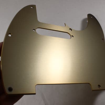 Brushed Gold Anodized Aluminum Tele Pickguard Fits Fender Telecaster - USA Made image 7