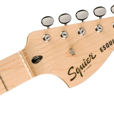 Squier Paranormal Esquire Deluxe Electric Guitar, Maple Fingerboard, Black Pickguard, Metallic Black image 6