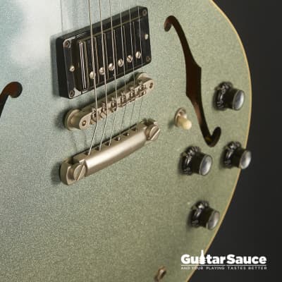 Gibson  Gibson Custom Shop ES 335 Light Blue Sparkle Metallic Used 2008 (Cod. 1432UG) image 7