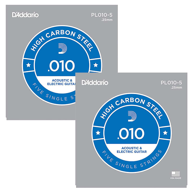 D Addario Plain Steel Singles Pack Of Gauge Single Reverb