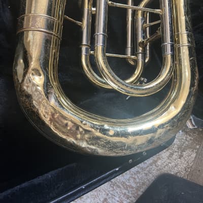 Jupiter JEP470 Euphonium, 4 piston, Gold with case and mouthpiece image 7