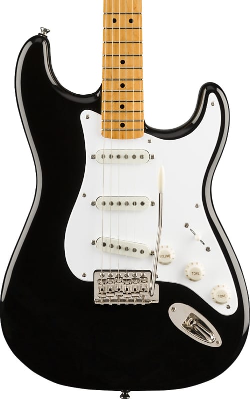 Squier Classic Vibe '50s Stratocaster Electric Guitar Maple FB, Black image 1
