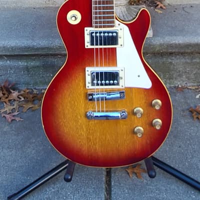 Vintage 1970s Eros Mark II MIJ Les Paul Style Guitar Copy w Case~Cherry Sunburst Finish~SHE'S A LOOKER! image 3
