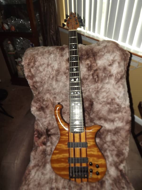 Bluebond 6 string custom Mid to late 80's - clear natural | Reverb