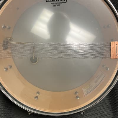 Lang Gladstone 6.5x14 snare drum. 3 way tuning, unique top hat and cane finish image 8