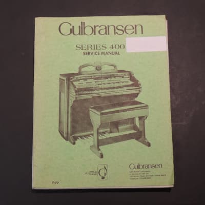 Gulbransen Series 400 Service Manual [Three Wave Music] image 1