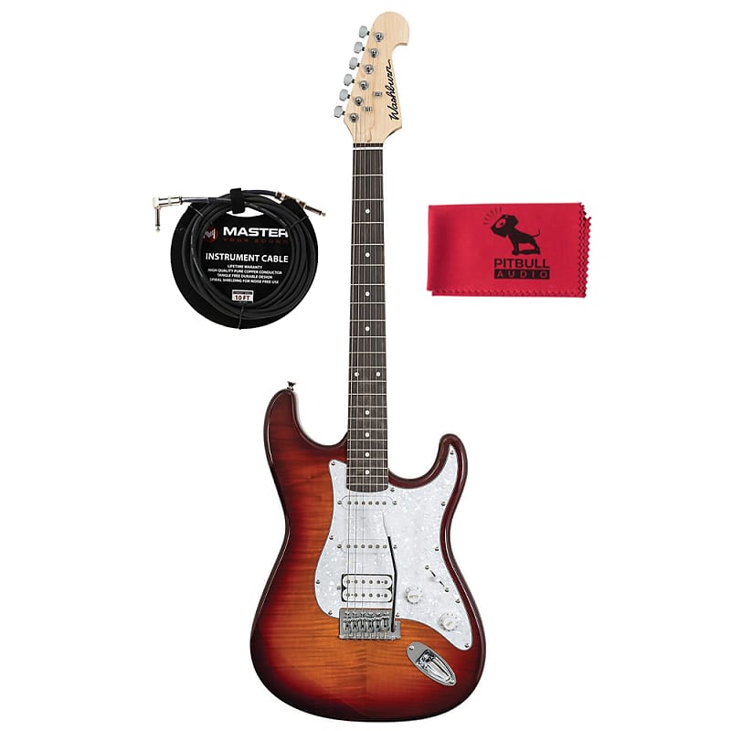 Washburn SDFSB Sonamaster Deluxe Guitar, Sunburst w/ Cable & Reverb