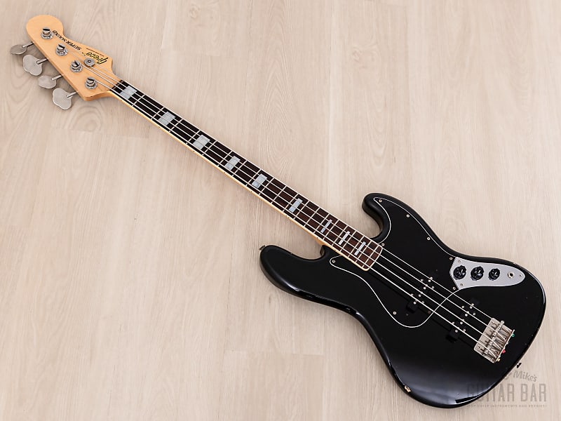 1980 Greco Super Sound JB600 Vintage Jazz Bass Black Lacquer w