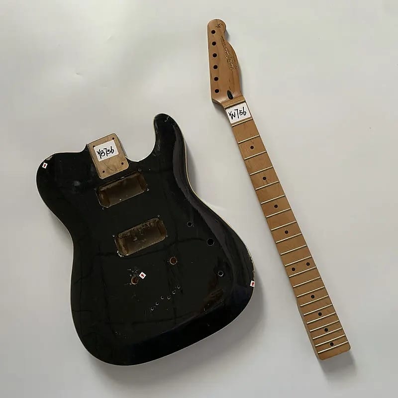 Black Telecaster Tele Style Solid Body with Maple Neck Reverb