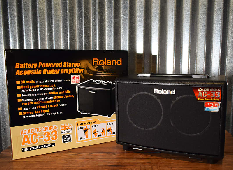 Roland AC-33 30 Watt 2x5' Chorus Acoustic Guitar Amplifier image 1