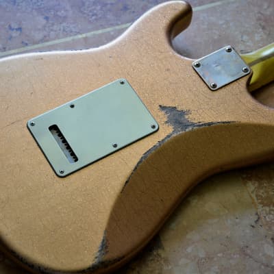 American Fender Stratocaster Custom 2012 Faded Tangerine Sparkle image 14
