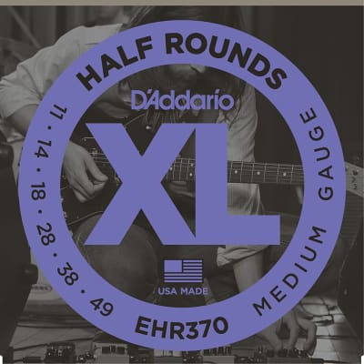 D'Addario EHR370 Half Rounds Electric Guitar Strings; medium gauges 11-49 image 1