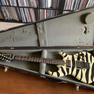 Aria Pro II RS INAZUMA-V 1984 Zebra Stripe | Reverb