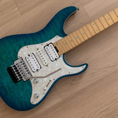 2011 Edwards by ESP E-SN-150FR HSS Superstrat Electric Guitar Aqua Marine