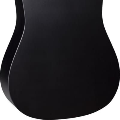 Martin DX Johnny Cash Left-Handed Acoustic-Electric Guitar, Black w/ Gig Bag image 3