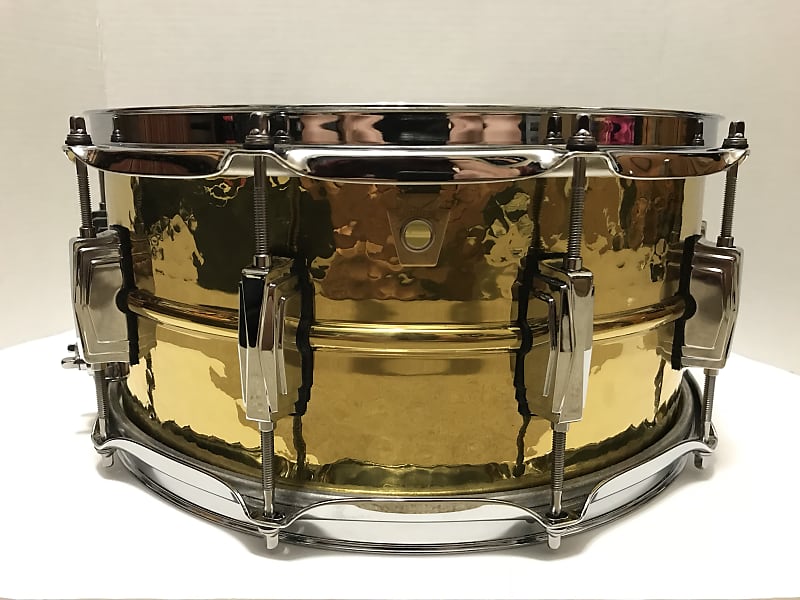 Ludwig LB422BK Hammered Brass 6.5x14" Snare Drum image 1