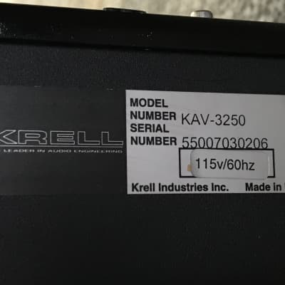 Krell KAV-3250 Three-Channel Power Amplifier image 9