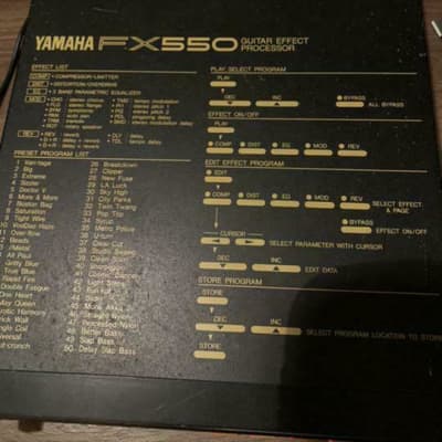 Yamaha FX550 Programmable Electric Guitar Bass Multi Effect Used Work Tested Very Good Quality image 4