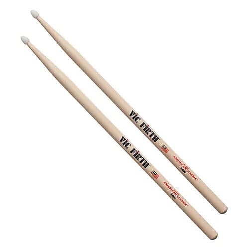 Vic Firth American Classic Hickory 5B Nylon Tip Drumsticks (1-Pair) image 1