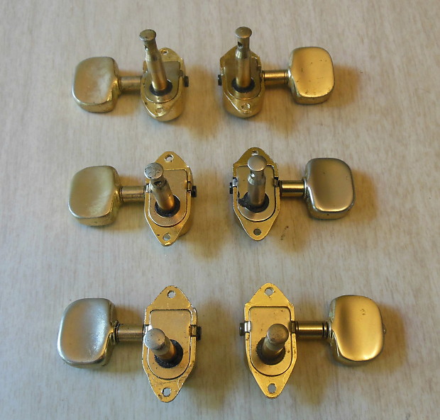 Vintage Grover Imperial Tuners Kidney Buttons GOLD Gretsch Guitar 1965 72