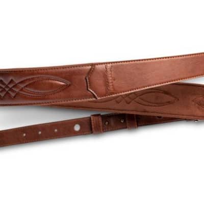 Taylor 4201-20 Vegan Leather Strap Medium Brown Embossed for sale