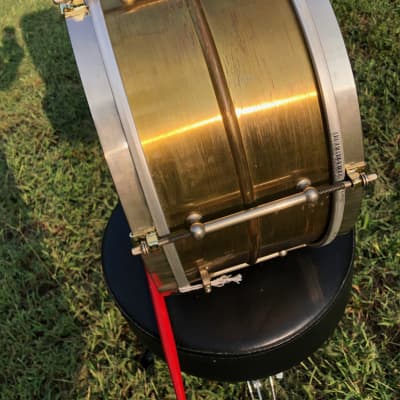 Ludwig Universal 6.5 Brass Snare 1941 (one-year-only model) - Brass / Nickel image 4